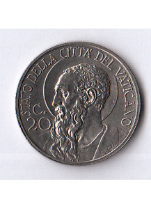 1935 - 20 centesimi Vaticano Pio XI San Paolo Fior di Conio RARA 2